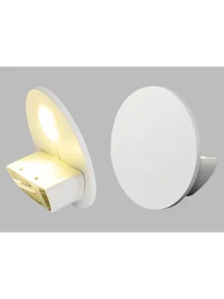 LED-Wandleuchte "Stan" in Weiß - EEK F (A bis G) - Ø 14 cm