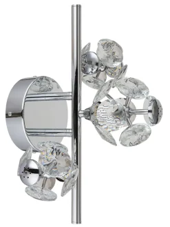 LED-Wandleuchte "Virina" in Silber - (B)41 x (H)27 x (T)33 cm
