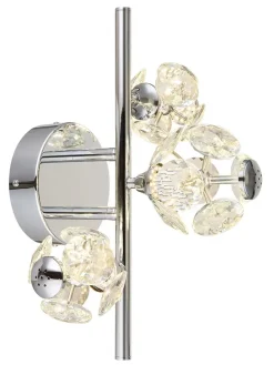 LED-Wandleuchte "Virina" in Silber - (B)41 x (H)27 x (T)33 cm
