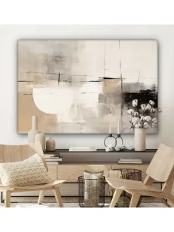 Leinwand bilder Abstrakte Kunst weiß schwarz (BxH)