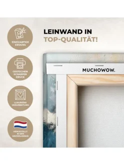 Leinwand bilder Abstrakte Kunst gold blau (BxH)