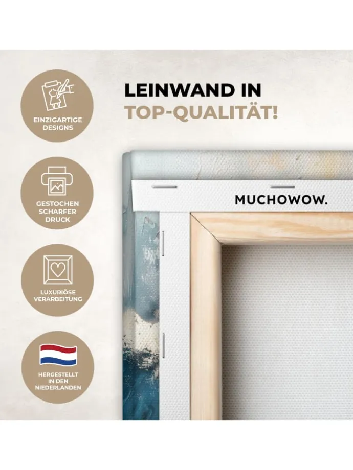 Leinwand bilder Abstrakte Kunst gold blau (BxH)