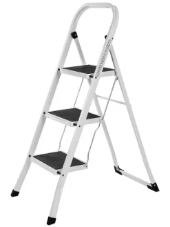 Leiter in Silber/ Schwarz - (B)46,5 x (H)105 x (T)74,5 cm