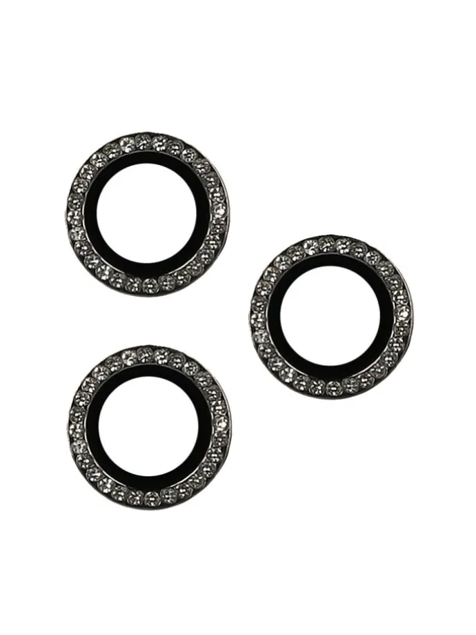 Lens Shield Glas Kameraglas für iPhone 16 Pro Max Schwarz Diamond in Schwarz