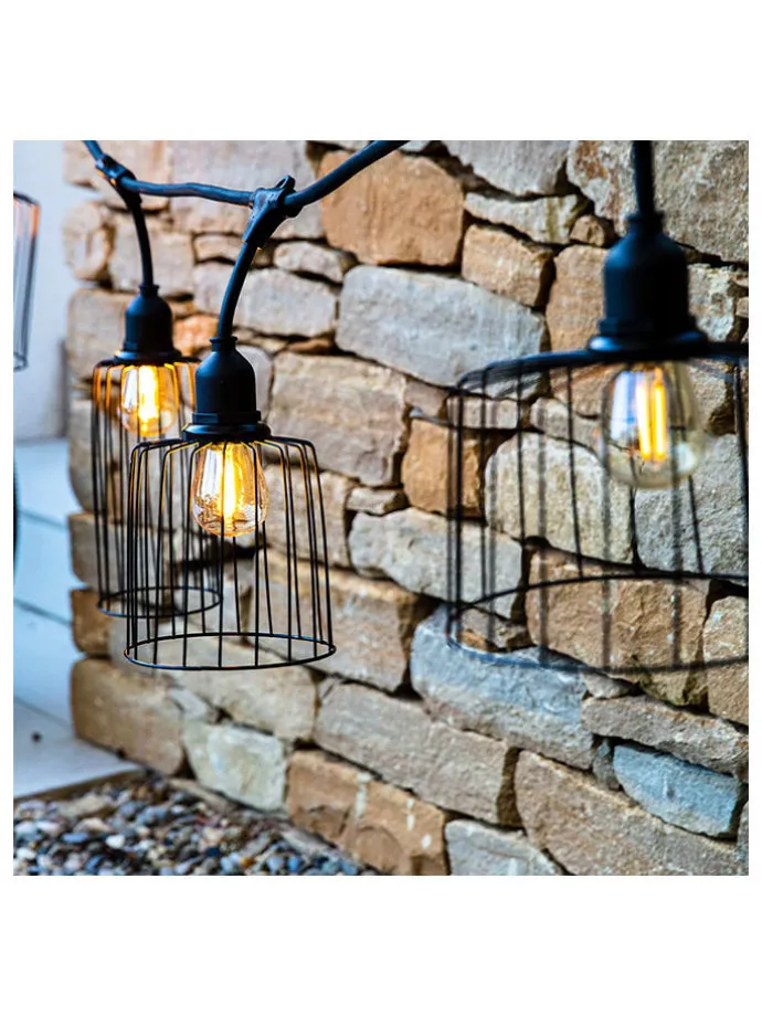 Lichtergirlande "Nema" in Schwarz - (L)600 cm