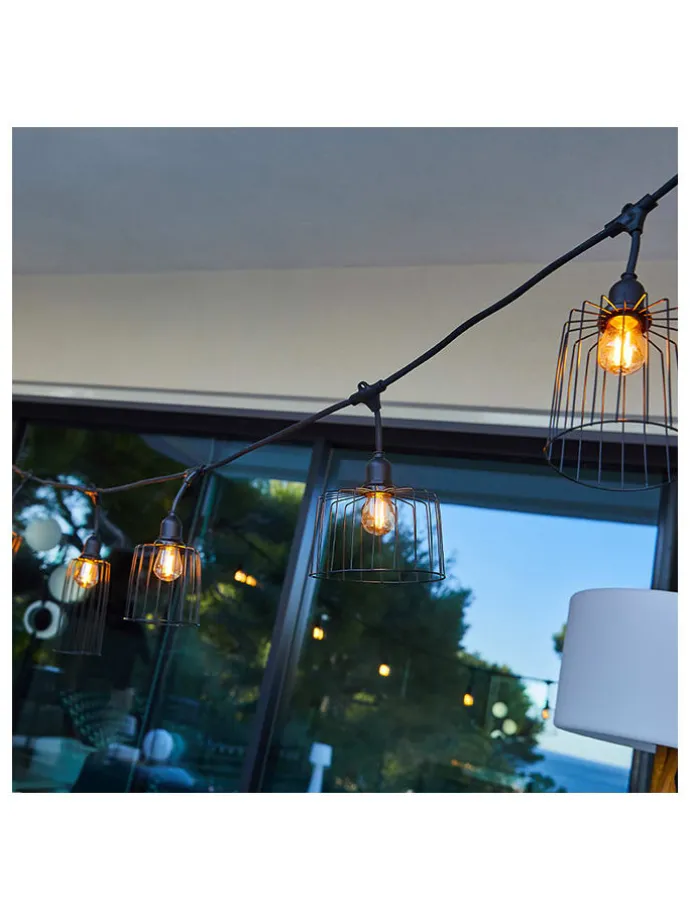 Lichtergirlande "Nema" in Schwarz - (L)600 cm