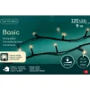 Lichterkette BASIC 120 LED 9 m, schwarzes Kabel in warm weiß