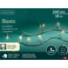 Lichterkette BASIC 240 LED 18 m, transparentes Kabel in warm weiß