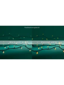 Lichterkette BASIC 240 LED 18 m, transparentes Kabel in warm weiß
