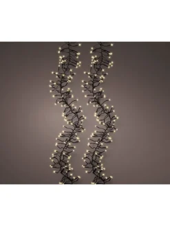 Lichterkette CLUSTER 1512 LED 14 m, schwarzes Kabel in Soft Gold