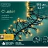 Lichterkette CLUSTER 588 LED 5,5 m, schwarzes Kabel in klassisch warm
