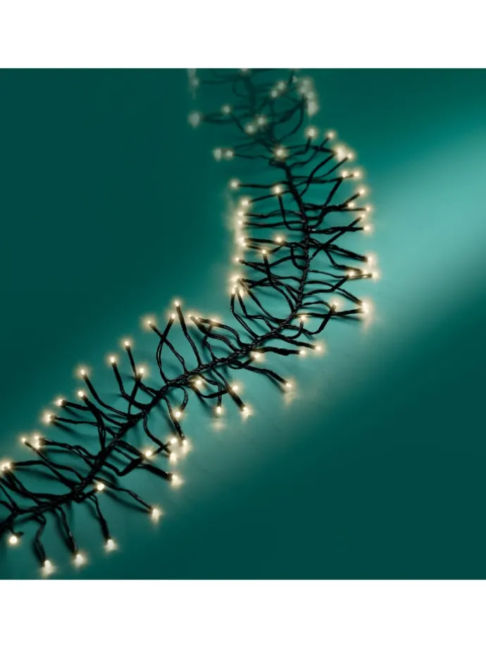 Lichterkette CLUSTER TWINKLE 768 LED 7 m, schwarzes Kabel in warm weiß