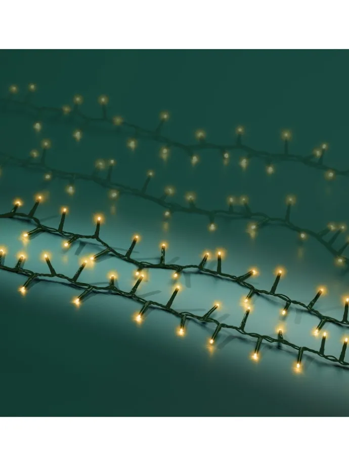 Lichterkette COMPACT 1000 LED 22,5 m, grünes Kabel in klassisch warm