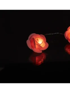 Lichterkette Rosen in Rosa - (L)3,3 m