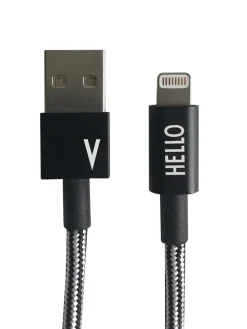 Lightning-Kabel ''V'' in Schwarz - (L)100 cm