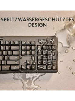 Logitech Kabelloses Tastatur-Maus-Set MK370 Reichweite bis 10 m in Schwarz