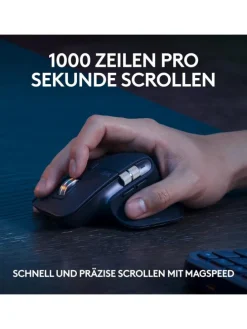 Logitech Präzisionstastatur Tastatur-Maus Set MX Keys S in Schwarz