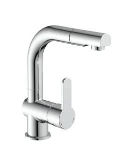 LONDON Waschtischarmatur, Chrom, mit herausziehbarer Haarbrause