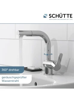 LONDON Waschtischarmatur, Chrom, mit herausziehbarer Haarbrause