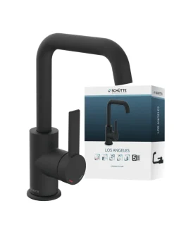 LOS ANGELES Waschtischarmatur, Schwarz matt