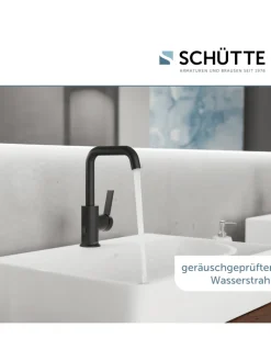 LOS ANGELES Waschtischarmatur, Schwarz matt