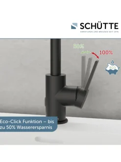 LOS ANGELES Waschtischarmatur, Schwarz matt
