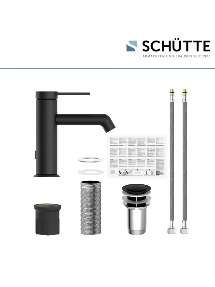 LOS ANGELES Waschtischarmatur, Schwarz matt