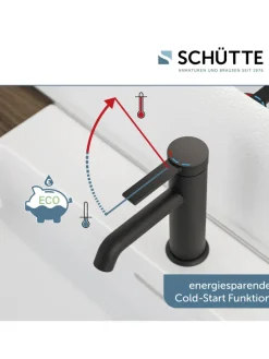 LOS ANGELES Waschtischarmatur, Schwarz matt