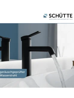 LOS ANGELES Waschtischarmatur, Schwarz matt, für Aufsatzwaschbecken