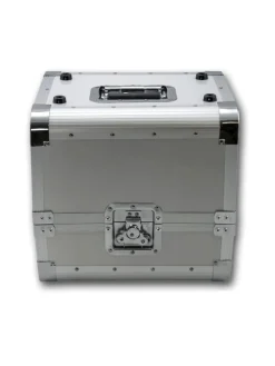 LP DJ Plattenkoffer für 80 Schallplatten/Vynil in silber