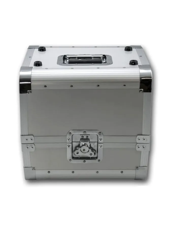 LP DJ Plattenkoffer für 80 Schallplatten/Vynil in silber