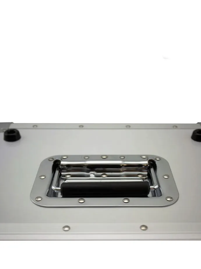 LP DJ Plattenkoffer für 80 Schallplatten/Vynil in silber