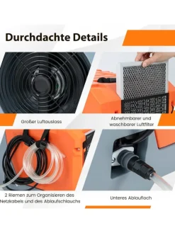 85 L/Tag Gewerbliche Luftentfeuchter in Orange