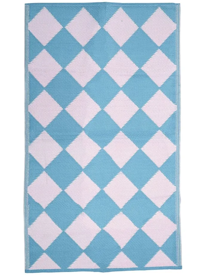 Läufer in Beige/ Hellblau - (L)150 x (B)90 cm