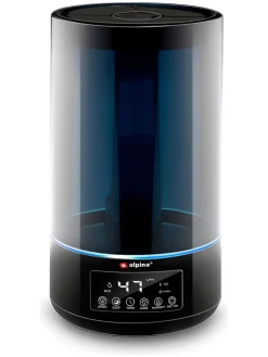 Luftbefeuchter in Schwarz - (H)32 cm