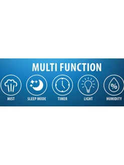 Luftbefeuchter in Schwarz - (H)32 cm