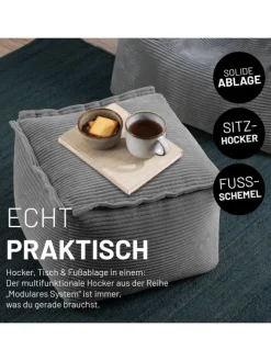 LUMALAND Modulares Basic Set (5-tlg.) aus der Cord-Reihe - Bezug soft & waschbar