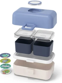 Lunchbox in Blau/ Creme - 800 ml