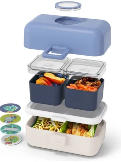 Lunchbox in Blau/ Creme - 800 ml