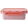 Lunchbox in Rosa/ Rot - (B)21 x (H)7,5 x (T)14 cm