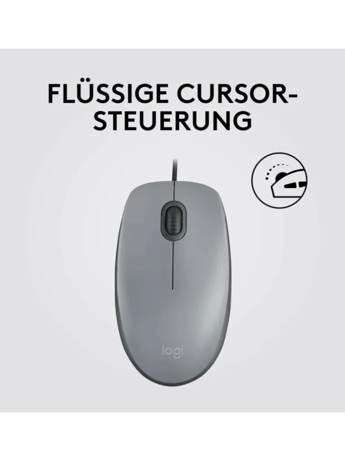 M110 Silent Maus für Rechts- und Linkshänder - für ein in Grau