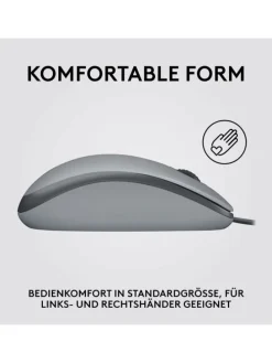 M110 Silent Maus für Rechts- und Linkshänder - für ein in Grau