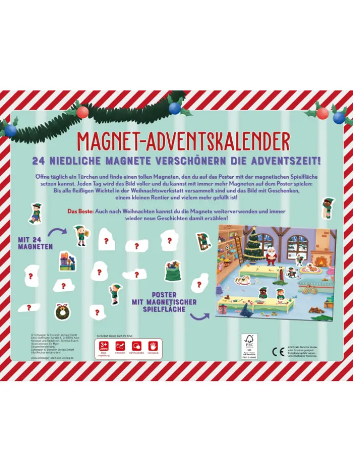 Magnet-Adventskalender | Mit den Wichteln durch den Advent. 24 Magnete und...