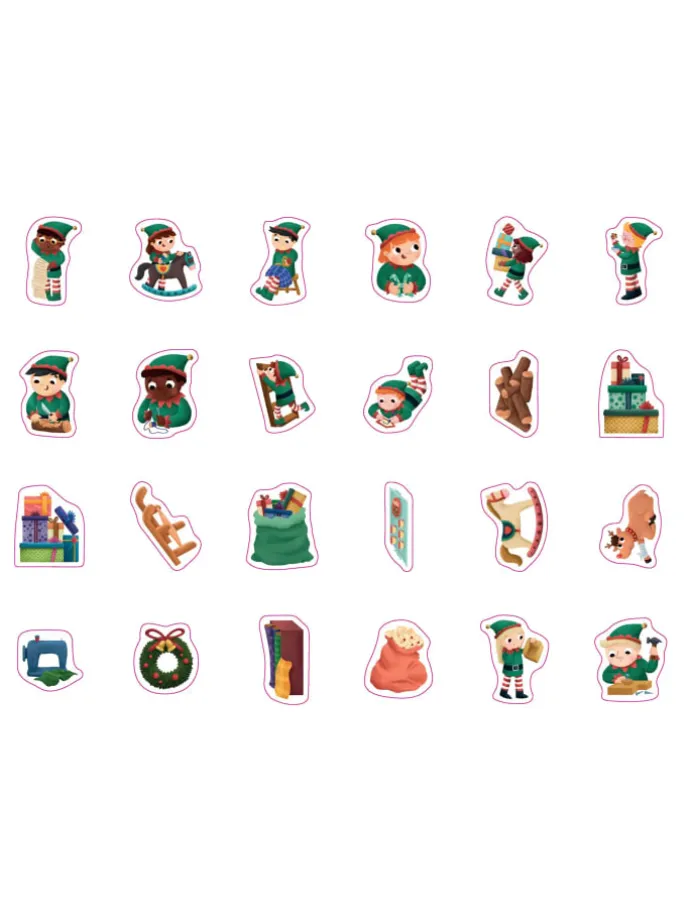 Magnet-Adventskalender | Mit den Wichteln durch den Advent. 24 Magnete und...