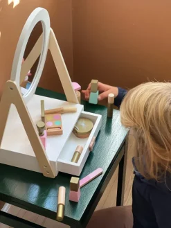 Make-Up-Spiegel in Weiß - (B)25 x (H)40 x (T)20 cm