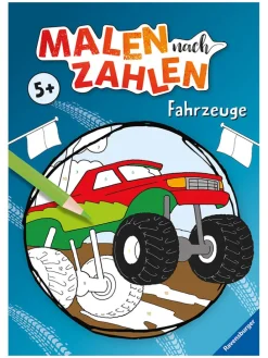 Malbuch "Malen nach Zahlen ab 5: Fahrzeuge"