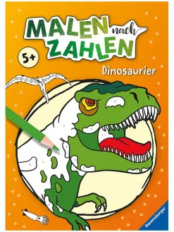 Malbuch "Malen nach Zahlen ab 5: Dinosaurier"