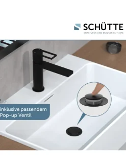 MANHATTAN Waschtischarmatur, Schwarz matt