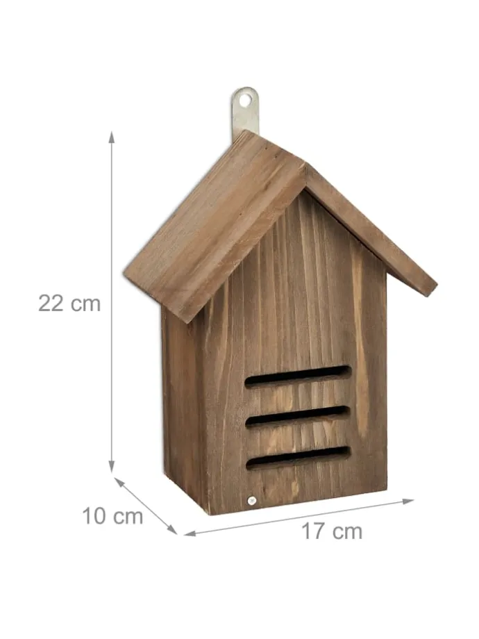 Marienkäferhaus in Braun - (B)17 x (H)22 x (T)10 cm