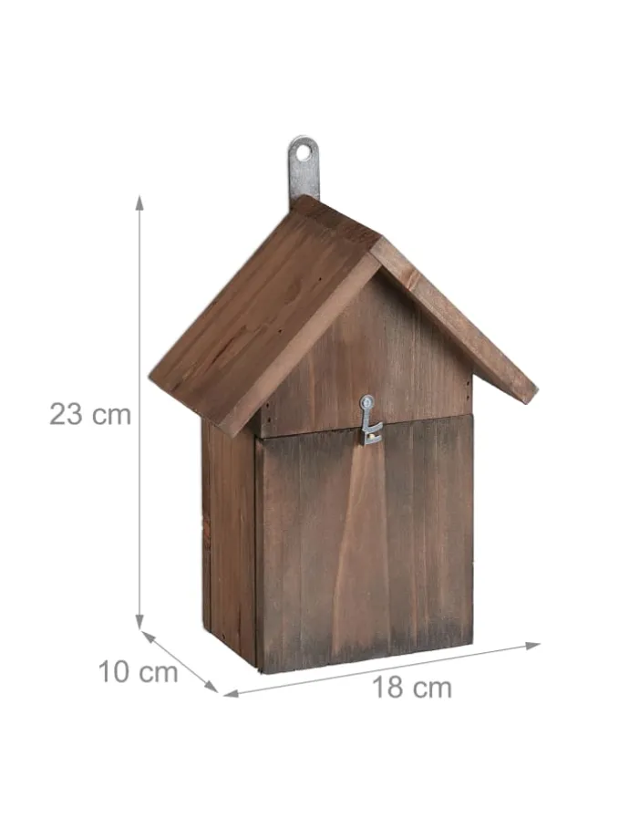 Marienkäferhaus in Braun - (B)18 x (H)23 x (T)10 cm